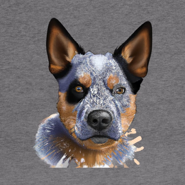 Cute Australian Cattle Dog Drawing by Play Zoo